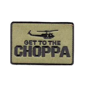 "Get to Da Choppa!" Arnold Predator Patch ["Hook" Fastener - AR3]
