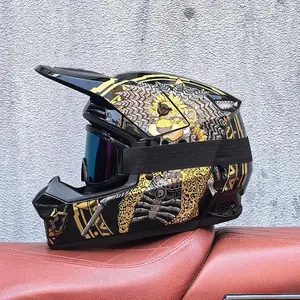 Greenway ORZIRACE CROSS-RALLY Off-Road Helmet Goggles Downhill Woodroad Mountain Bike Full Helmet Removable Safety for Teens