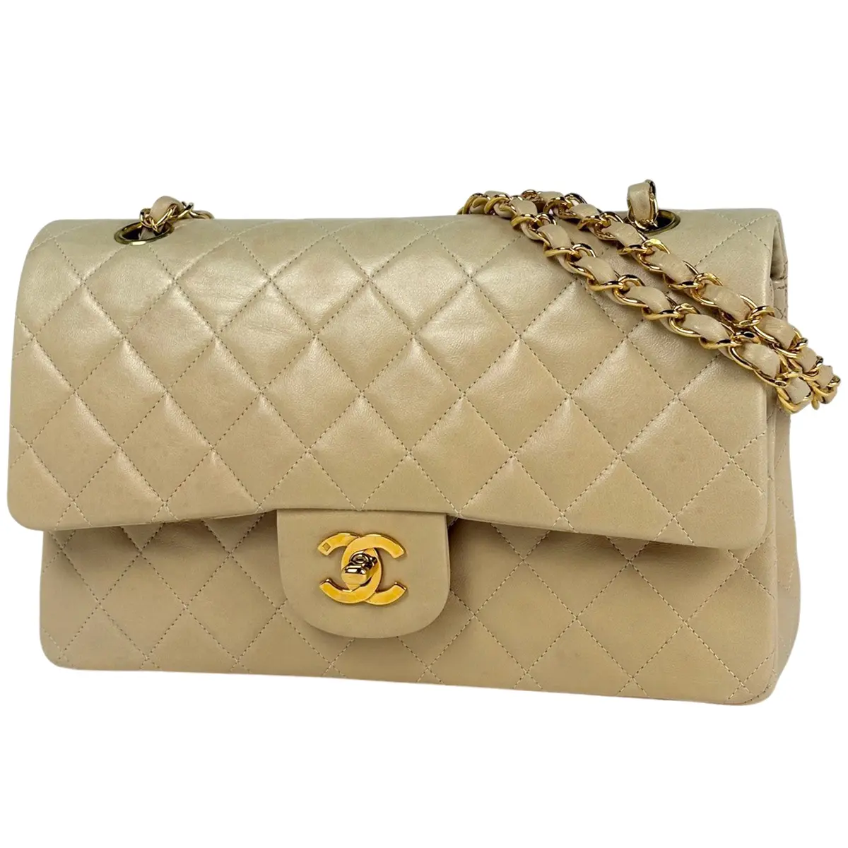 Pre-owned CHANEL leather Shoulder Bags Medium Classic Double Flap Bag LambSkin 4000031079736 Daisy