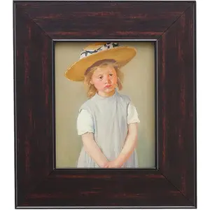 DIY Wood Plein Air Frame for 8x10 Canvas, 3.1" Wide Antique Floater Frame for Oil Paintings, Black Walnut Picture Floating Frame