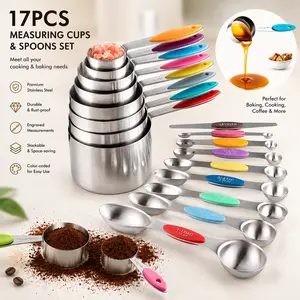 Premium Stainless Steel Measuring Utensil Set - Kitchen Tools for Baking, Coffee Prep to Streamline Your Kitchen Routine