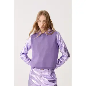 Glitter Knitted Top - Violet