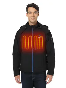 ororo Men's Soft Shell Heated Jacket with Detachable Hood and Battery Pack Menswear Coats, Water and Wind Resistant Outdoor Jacket Hoodie ororo Men's Soft Shell Heated Jacket with Detachable Hood and Battery Pack Menswear Coats, Water and Wind Resistant Outdoor Jacket Hoodie