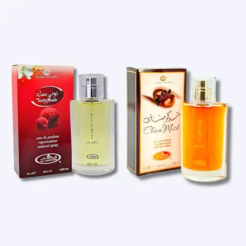 Choco Musk & Tooty Musk 50 ML / 1.65 FL.OZ EAU DE PARFUM BY AL REHAB Fragrance Perfume Vanilla Scent Aroma Cosmetic Cologne Scent Scented