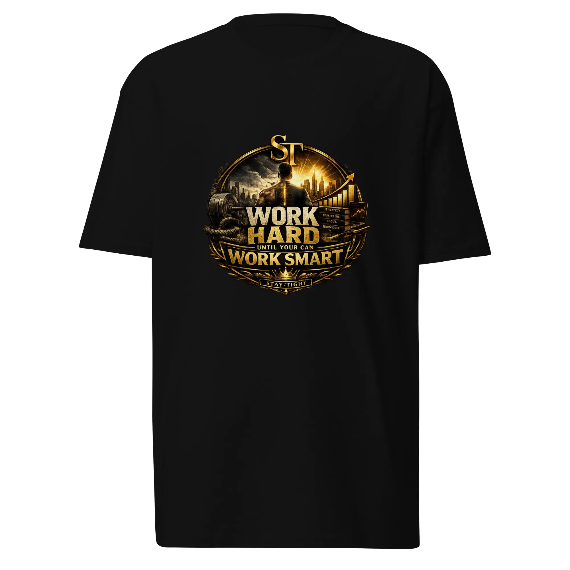 Work Hard First, Then Work Smart™ | Premium Heavyweight T-Shirt