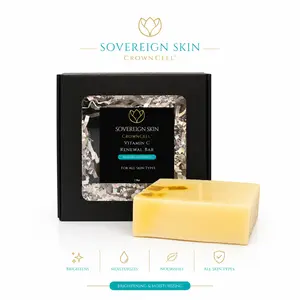 Sovereign Skin CrownCell Vitamin C Renewal Bar — Brightening Daily Cleansing Bar with Kakadu Plum & Shea Butter | Glowing Skin Soap for All Skin Types