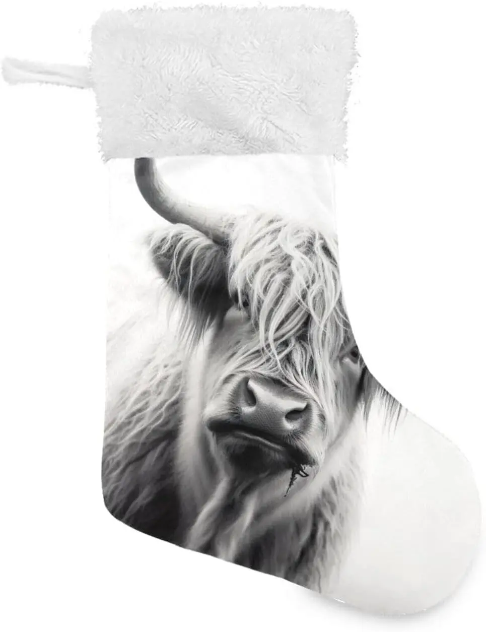 Christmas Stockings Highland Cow for Family Holiday Xmas Party Decorations 1PCS
