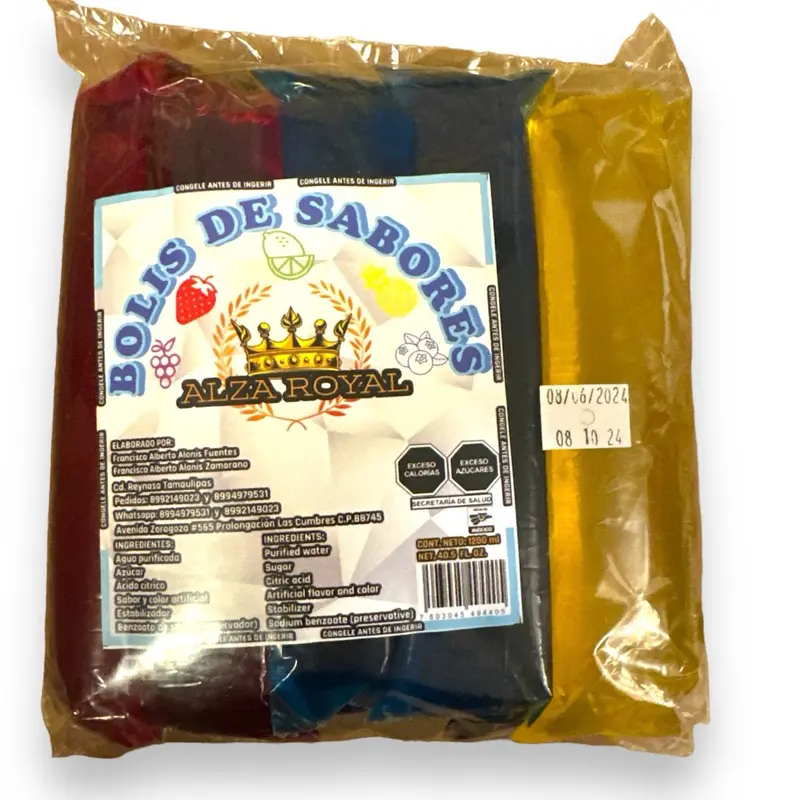 Mexican Fruit Flavored Ice Popsicles