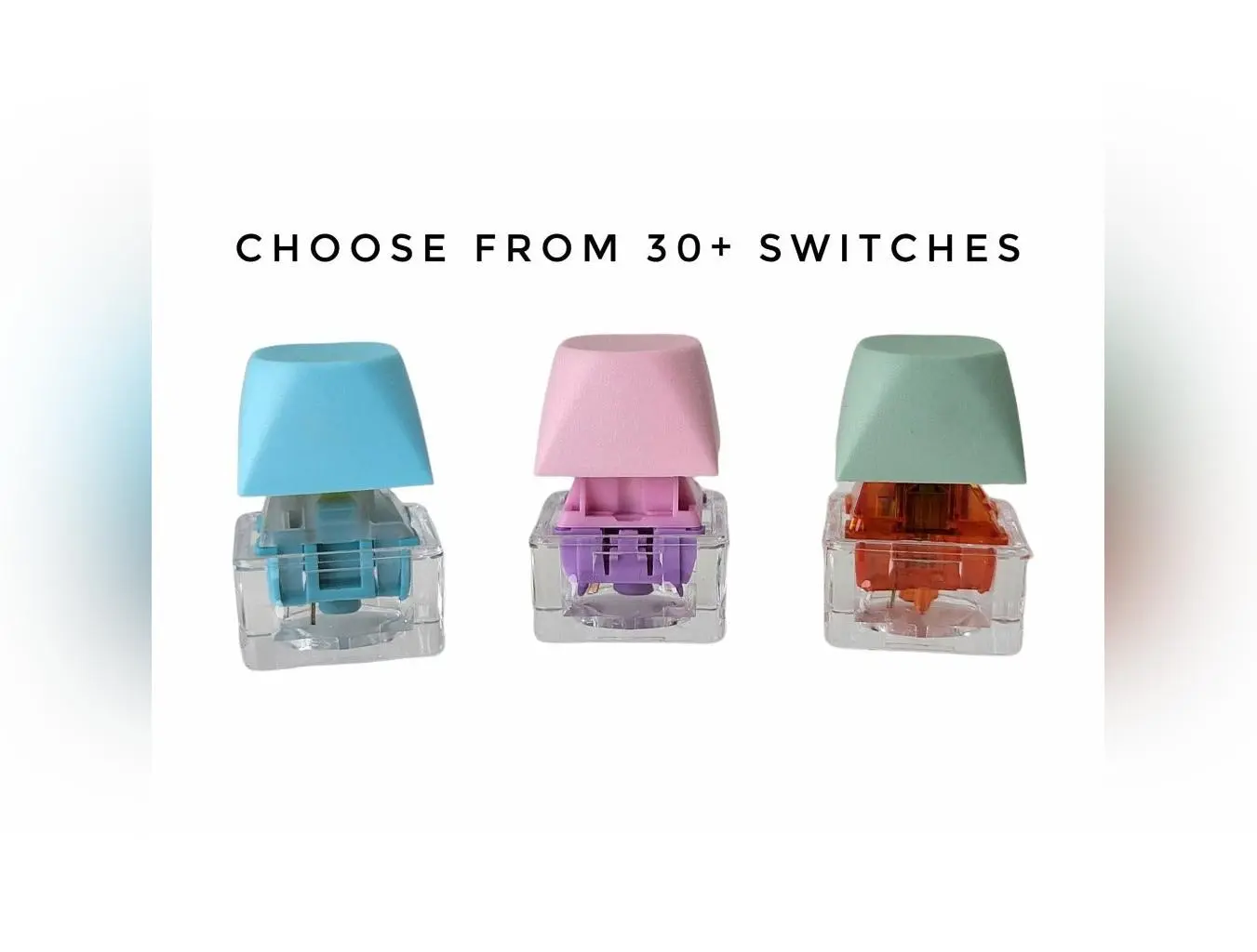 1x Clear Acrylic Base Switch Tester Keychain