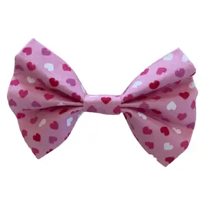 Pink Hearts Bow Tie