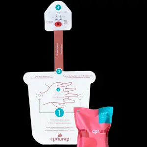 CPRWrap Adult Emergency CPR Guidance Kit, Emergency Supplies with Mouth Barrier, Home Safety Solution for Ages 8 & Up
