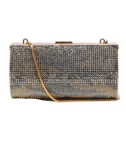 Pre-owned Swarovski crystal Clutches & Wristlets RARE Power Snake Clutch with gold accents and chain