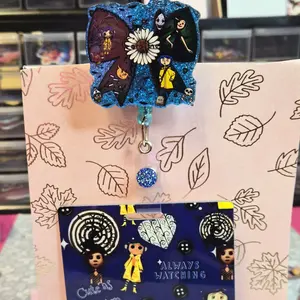 Coraline id tag with badge buddy