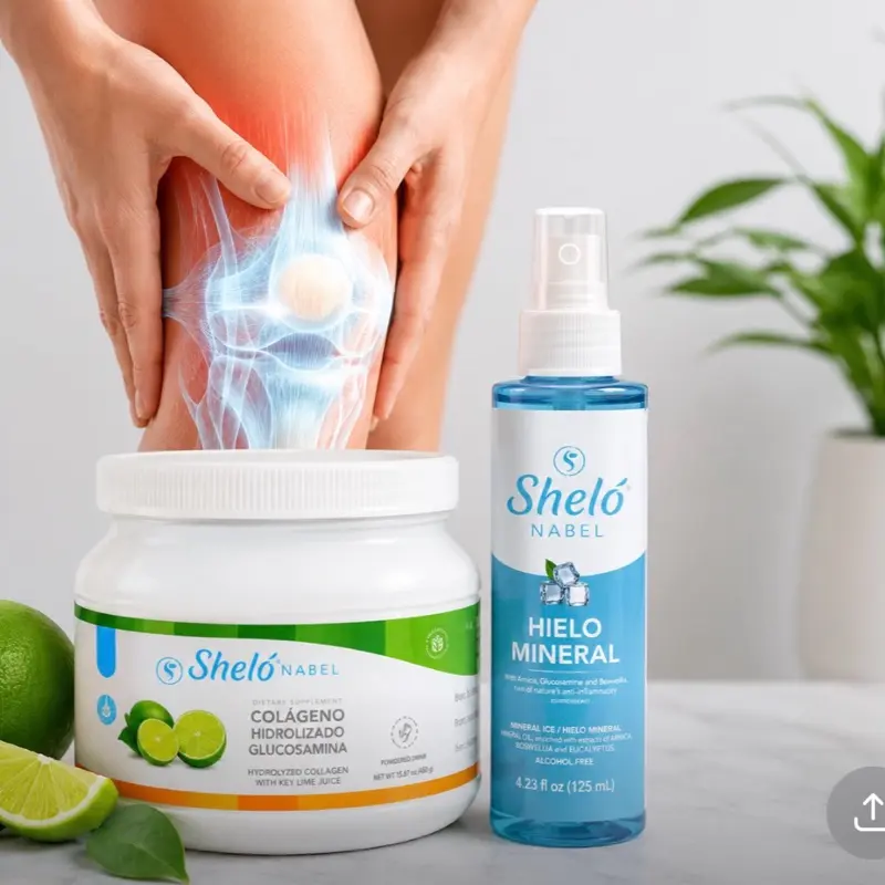 Sheló Nabel Hydrolyzed Collagen with Glucosamine + Mineral Ice Spray Colagen