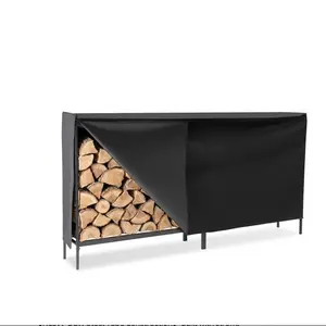 8FT Heavy Duty Firewood Storage Rack, Firewood Storage Log Rack with Cover and Zipper, Indoor Outdoor Wood Racks for Fire Wood Holder 8FT Heavy Duty Firewood Storage Rack, Firewood Storage Log Rack with Cover and Zipper, Indoor Outdoor Wood Racks for Fire Wood Holder