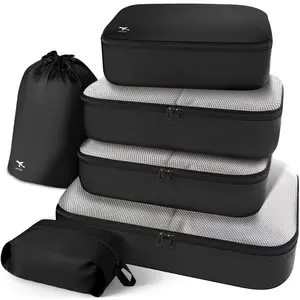 6 Pieces Packing Cubes for Travel Essentials, Space-Saving Suitcase Organizer