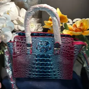 Red and blue med croc bag