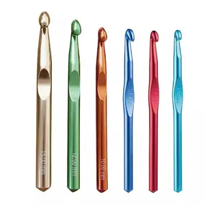 Metal Handle Crochet Hooks Colorful Aluminum Knitting Needles DIY Handmade Knitting Tool Set, Craft Supplies for Amateurs & Professionals