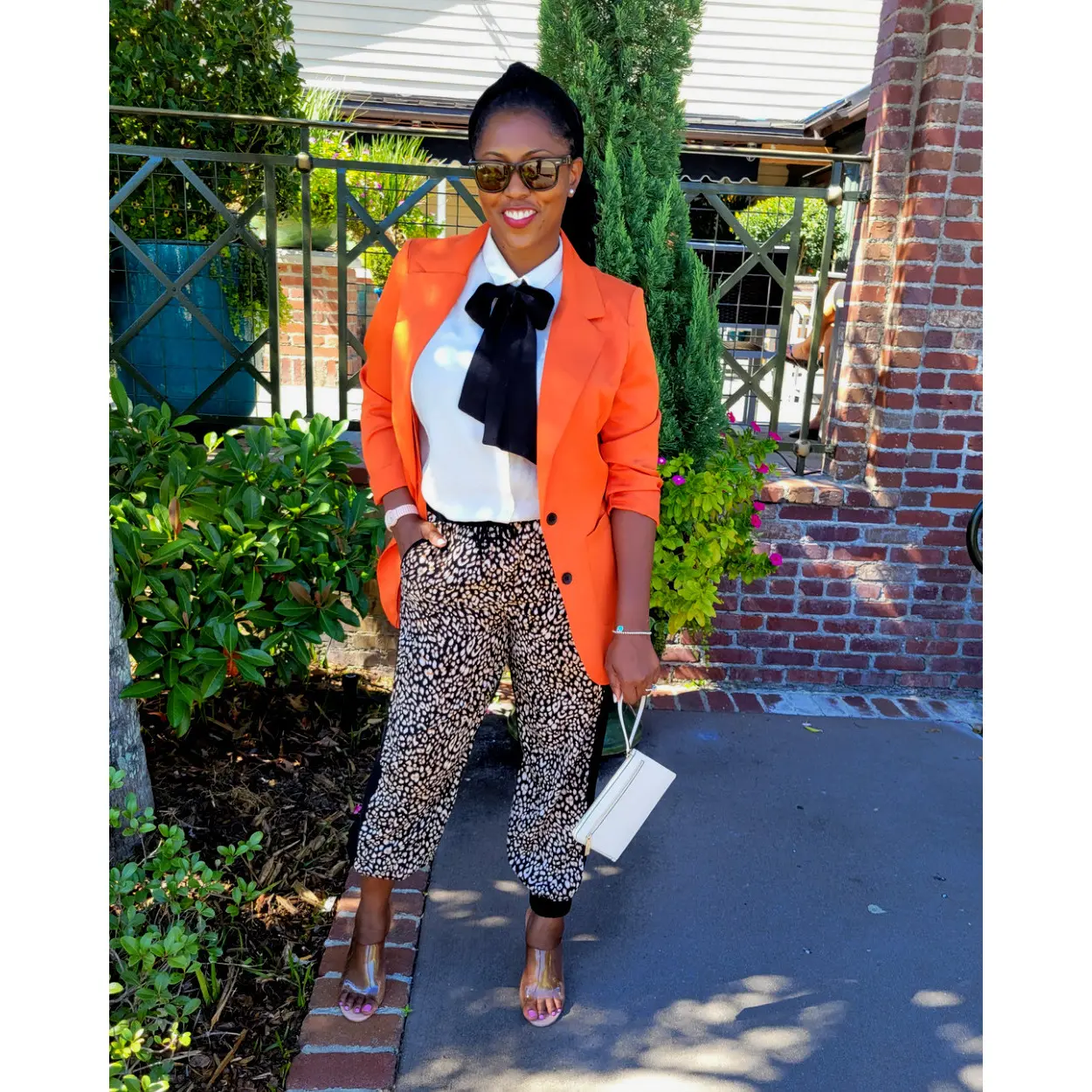 Women's Tangerine Orange Blazer