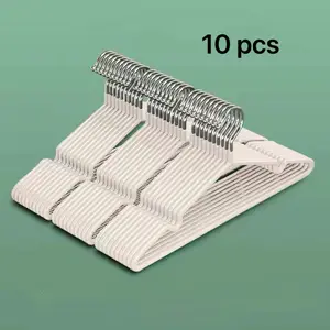 10 Piece Thick Non-Slip Clothes Hangers, Single 70g, Suitable for Coats, Shirts, Bathroom, Bedroom, Home Travel Commercial Use