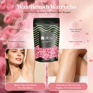 50g Hair Removal Wax, Hard Wax Microbeads, Wax Beans, Professional Painless Hair Removal Wax Beads, Safe and Effective Hair Removal Waxing Bead for Men and Women, Home Hair Removal