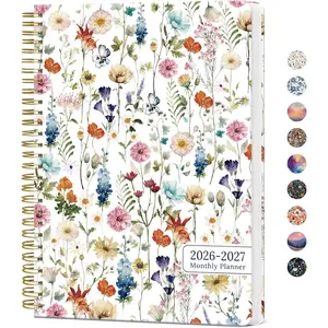 Monthly Planner 2026-2027, Aesthetic 2 Year Months Planner Calendar, 24-Months from January 2026 - December 2027, 26-27 Monthly Calendar Planner, Perfect for School Office Home, 7" x 10" - Wildflowers