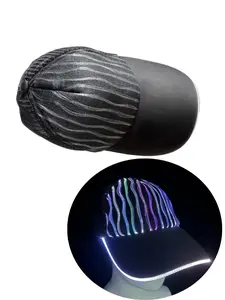 USB Rechargeable Luminous Baseball Cap, 7 Color Changing Glowing Baseball Cap, Fashion Accessories for Party, Daily Clothing Decor, for Birthday Gift