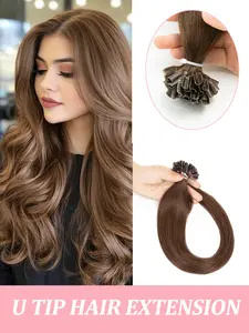 U Tip Hair Extensions, Human Hair Fusion Extensions, 12-22inch Hair Extensions Straight Human Hair for Women,Easy to Install,Seamless, Natural Straight Hair Texture Natural Hair Look