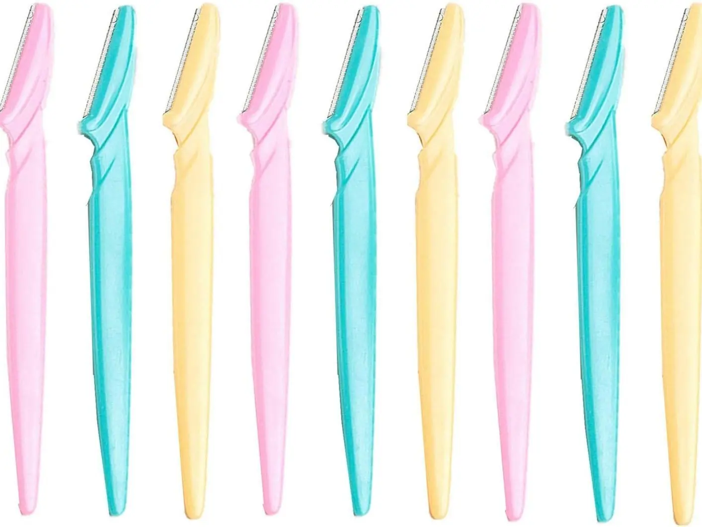 20pcs Stainless Steel Eyebrow for Women Portable Facial Trimmers Lightweight Design for and Travel Convenient Makeup Tool for Eyebrows(random color)