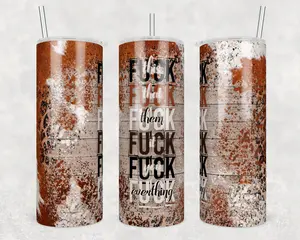 Shiplap Leopard F-Bomb Tumbler