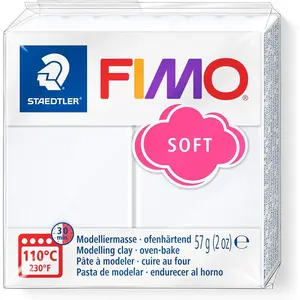 FIMO 8020 0 Fimo Soft Modelling Clay, 57 g, White
