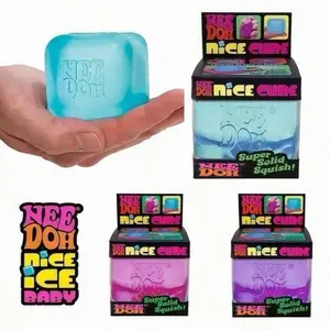 Needoh Nice Cube Sensory Stress Reliever, Decompression Squeeze Toy, Anxiety Relief Products for Stress Relief Fidgeting, Thoughtful Gift for Sensory Play