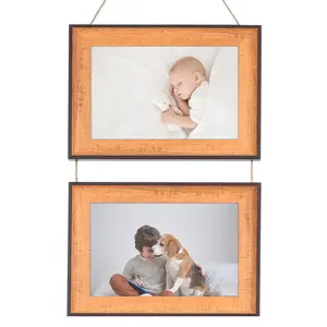 REGALWOVEN Hanging Collage Photo Frames Wall Decor, Family Picture Frame with Rope