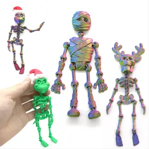 Magnetic Moving Skeleton Refrigerator Magnet, Vintage Fantasy Theme, Durable Plastic Design, Funny Halloween Christmas Gift, Kitchen Decor, Refrigerator Decorating Magnet