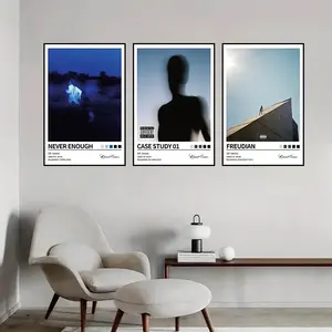 CASE STUDY 01/Freudian/NEVER ENOUGH Music Album Cover Unframed Poster, Hip Hop Rap Style, R&B Pop Music Theme, Rapper, Aesthetic Poster Print, Modern Bedroom Wall Decor - Halloween/Easter/Christmas Gift, Frameless
