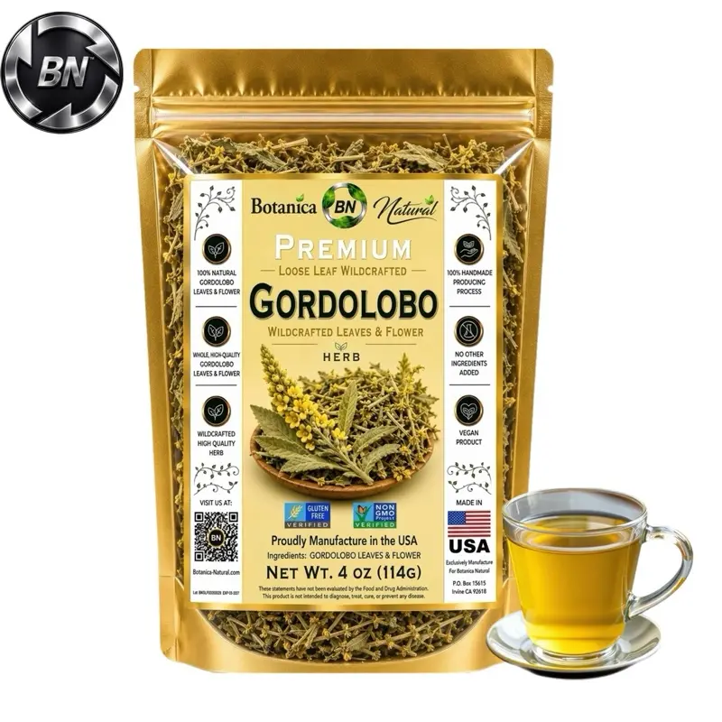 BN Gordolobo 4oz Premium Loose Leaf Wild Crafted Natural Herb Tea Beverage Flavor Herbal from Mexico 100% Hand Picked Quality Product