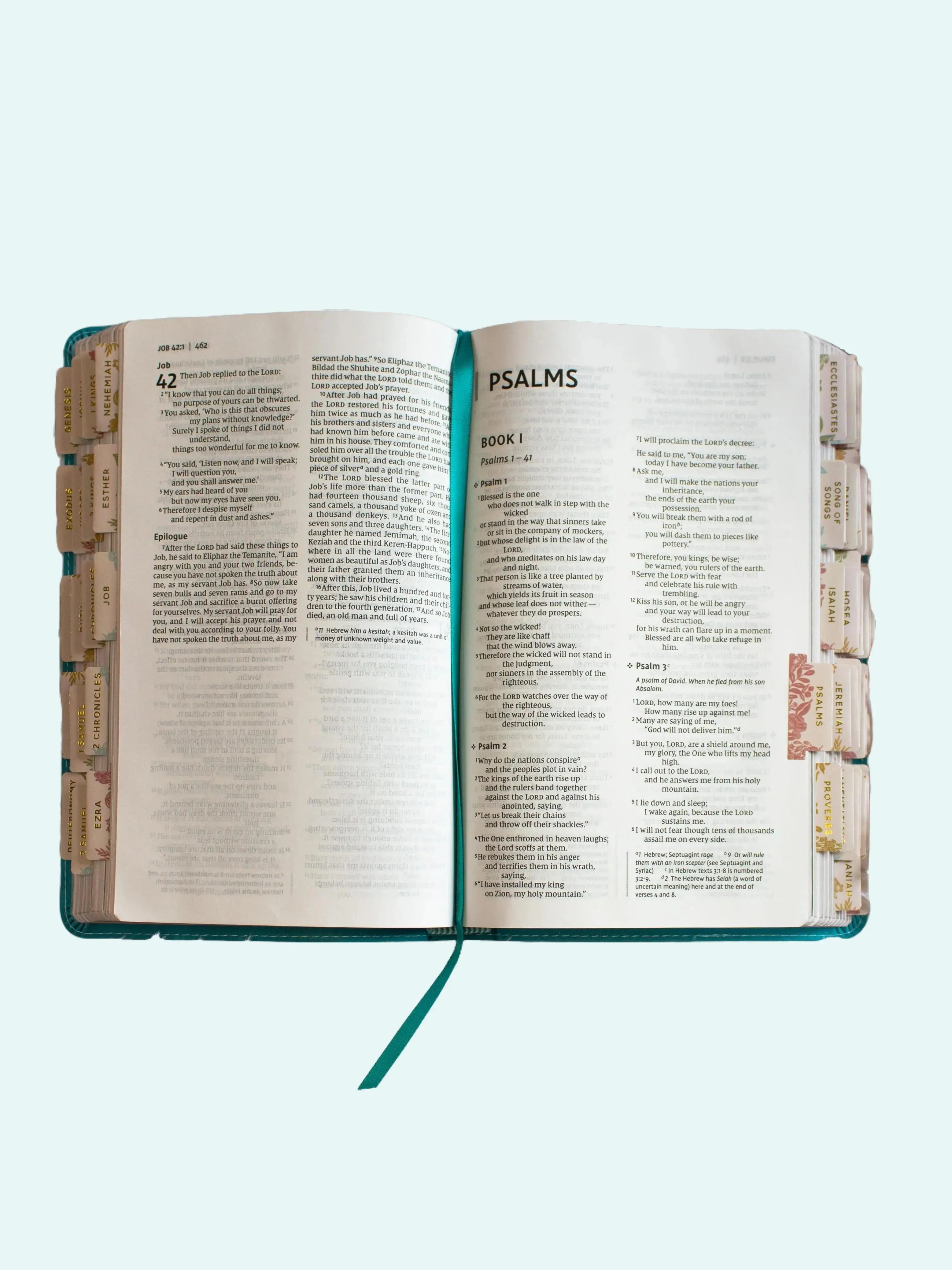Faith & Grace Bible Set With Floral Tabs – For Busy Moms