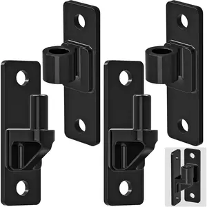 Heavy Duty 4.9" Gate Hinges, Steel Hinges with Electroplated Coating, 2-Pack Wall-Mount Female & Male Hinges for Fences & Farm Gates, 600 lbs Capacity