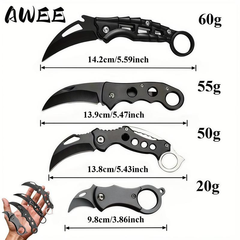 4PCS Lockless Eagle Claw Folding Knife Set | Multi-functional EDC Pocket Knife for Men | Portable Outdoor Camping Hunting Survival Tool