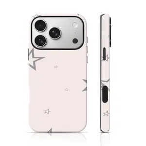 Hollow Star Doodle Pattern Design Phone Cover TPU for iPhone 17 Pro Max/16 Pro Max /15Pro Max 15/14/13/12 & Samsung S26 /S25Ultra Trendy Personalized Phone Case