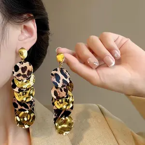 Luxury Inspired Full Diamond Long Tassel Earrings, High-End Elegant Oversized Long Studs, Costume Jewelry for Birthday Banquets, Luxury Inspired Earrings