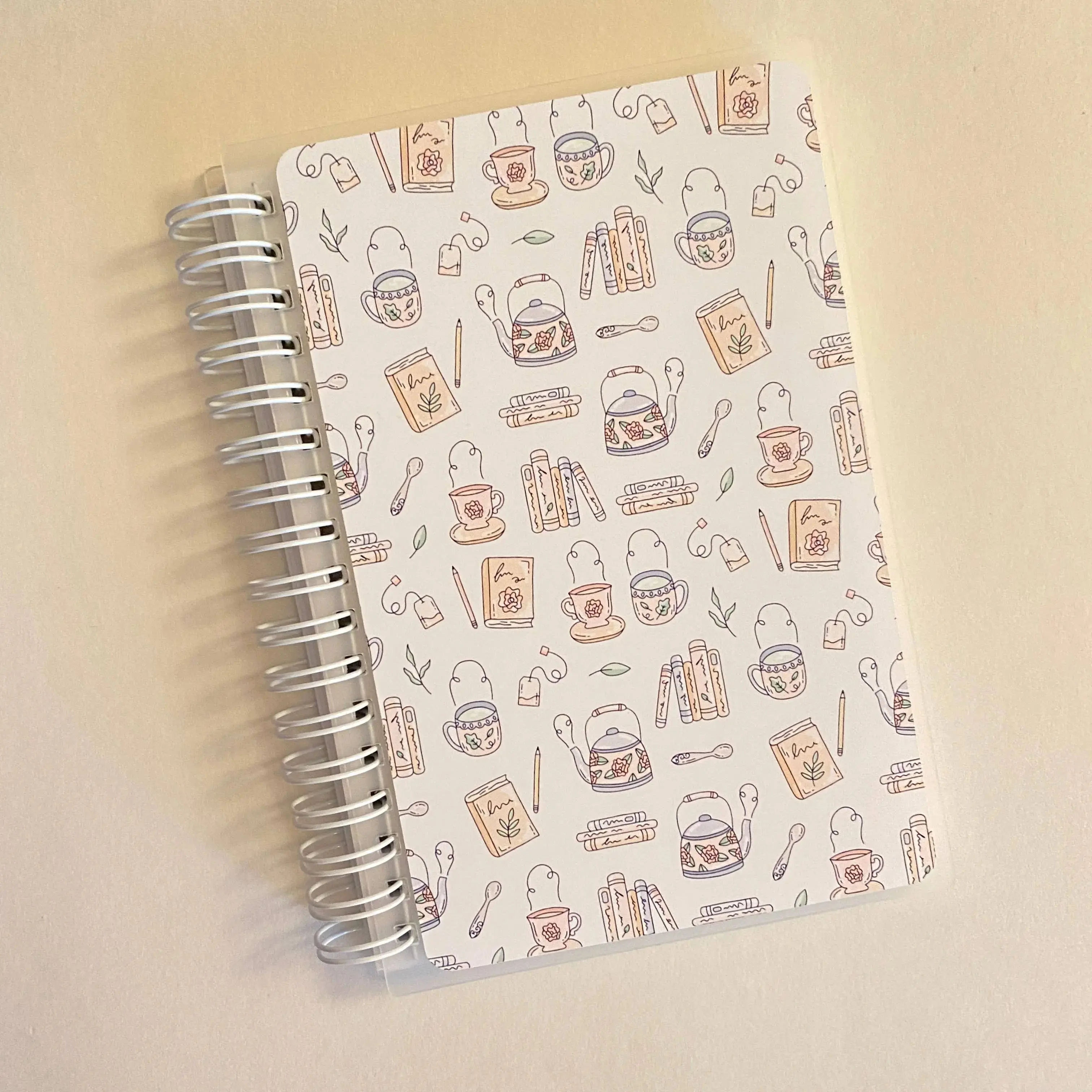 tea & books reusable sticker storage book