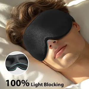 Sleep Mask 3D Eye Mask with Adjustable Straps for Men & Women Cool Pressure Relief Powerful Shading for Outdoor Travel Yoga
