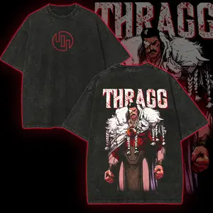 [Collection] "Thragg The Conqueror" Viltrumite War - Invincible Comic Double Printed Oversize Lightweight Acid Washed Tee TV Series Graphic Tee T-Shirt, Vintage Oversized Streetwear Heavy Cotton Tee, Gift For Fans Merch