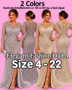 (SIZE 4-22) ✨ Elegant Fashion✨ 2 COLORS EMBELLISHMENTS