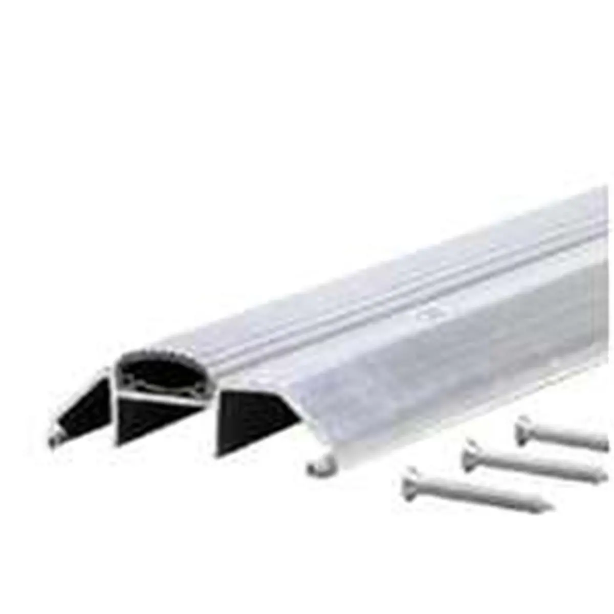 212 MAIN 36 In. Heavy-Duty Aluminum Finish Metal Door Threshold, 1-1/8 In. Height Gap-Sealing Accessory with Replaceable Vinyl Insert, Caulk Feet for Sailing Water Sports