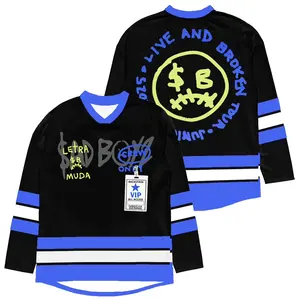 Junior H Merch Sad Boyz Hockey Jersey Women Men Fashion, Comfy Outfit for Bass Music Lovers