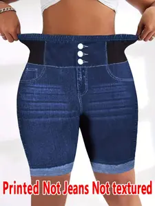 Women's Printed Skinny Leggings, Non-Denim Fabric, Tight-Fitting Design, All-Season Wear, Fashionable Bottoms for Daily Use