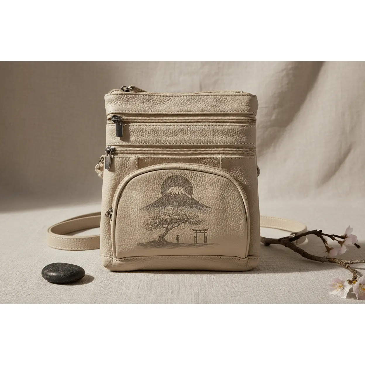 Personalized Genuine Leather Crossbody Bag – Birthday & Mother's Day Gift, Monogrammed RFID