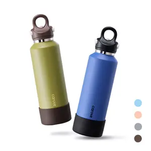 [CAROTEGO] CAROTE 19oz One-Click Open Insulated Water Bottle & 21 oz Tumblers with Lid and Straw, Double-Wall Insulated Stainless Steel, Leakproof Lid with Handle, Essential for Travel, School,Rose Pink/Vibrant Blue